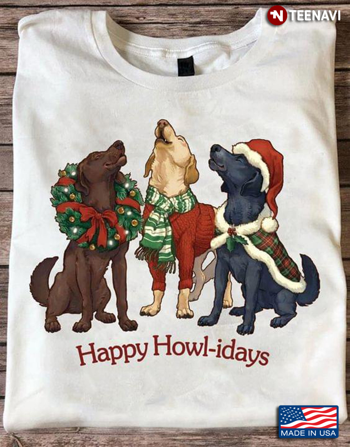 Happy Howl-idays Labrador Retrievers for Christmas