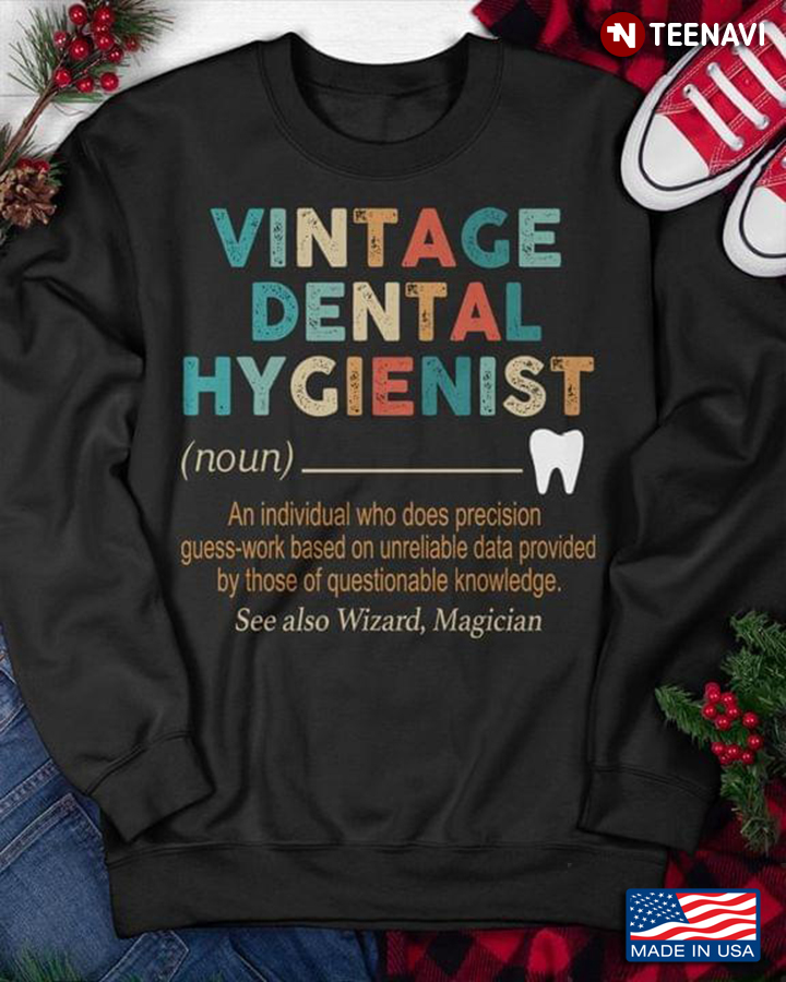 Vintage Dental Hygienist An Individual Who Does Precision Guess Work