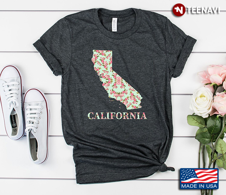 California Floral California Map