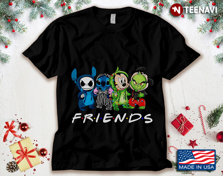 Friends Jack Skellington Stitch Mickey Mouse And Grinch for Christmas
