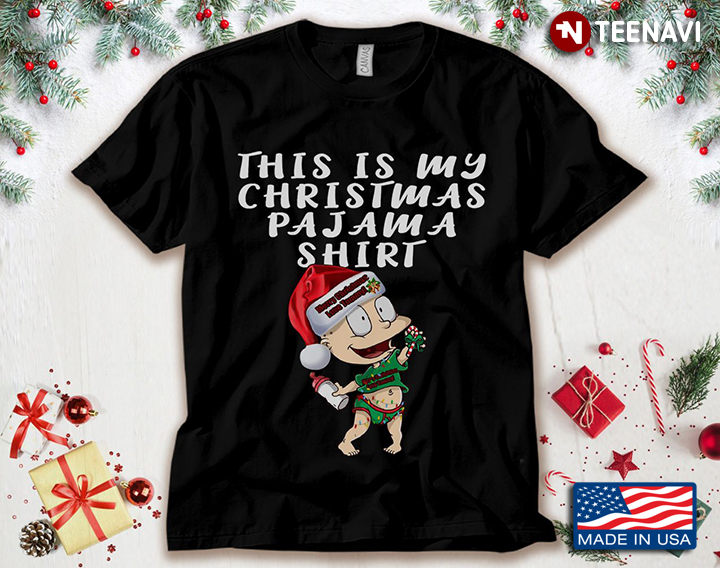 This Is My Christmas Pajama Shirt Tommy Pickles With Santa Hat