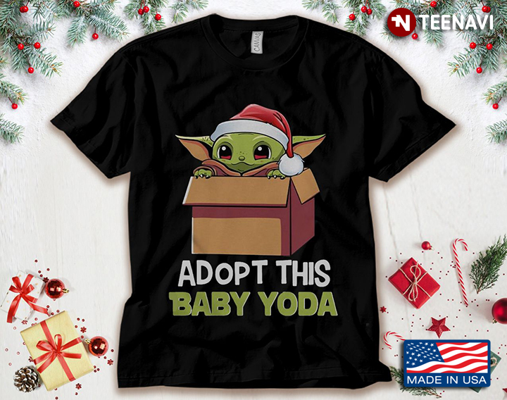 Yoda With Santa Hat Adopt This Baby Yoda for Christmas