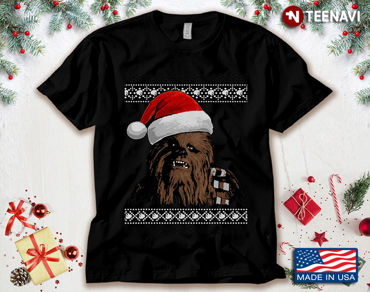 Chewbacca With Santa Hat Star Wars Ugly Christmas
