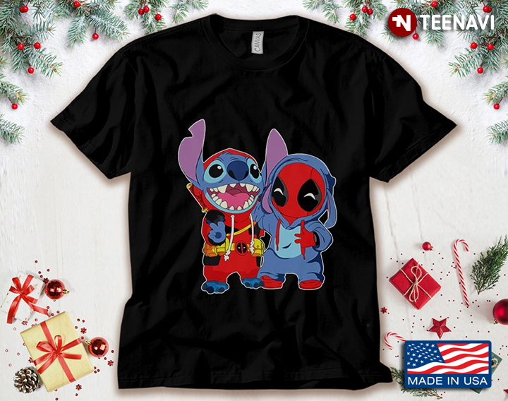 Stitch And Baby Deadpool Cute Design