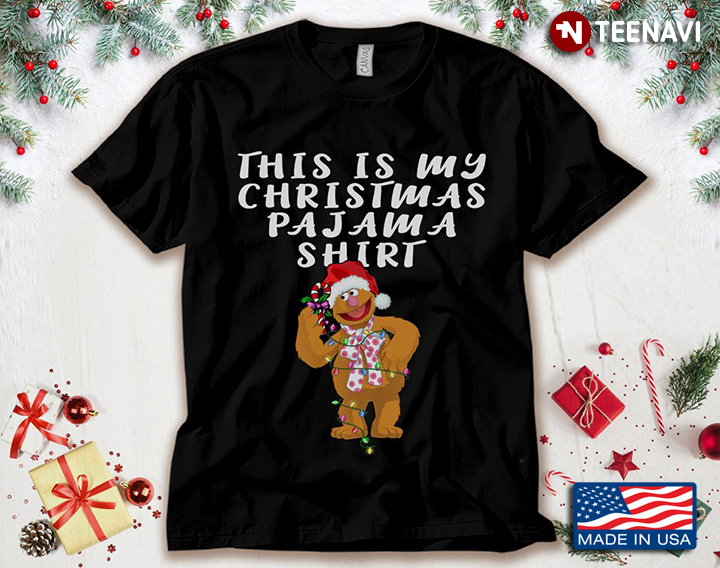 Fozzie Bear With Santa Hat Muppet This Is My Christmas Pajama Shirt