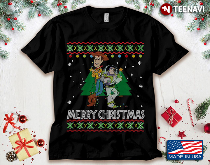 Merry Christmas Woody And Buzz Lightyear Toy Story Ugly Christmas