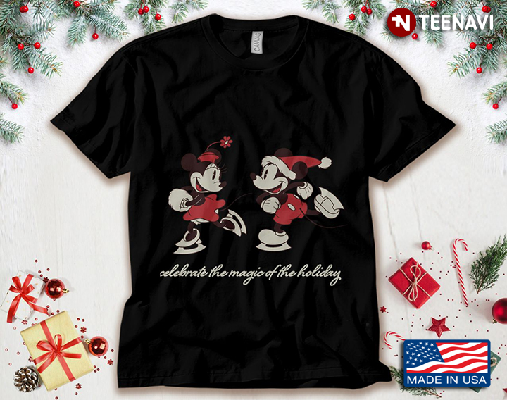 Celebrate The Magic Of The Holiday Mickey Mouse And Minnie Mouse for Christmas