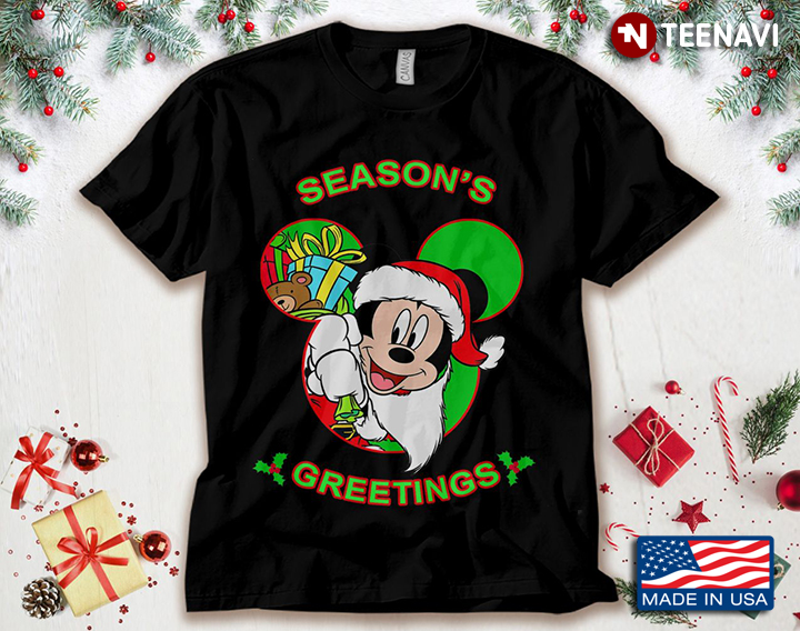 Season's Greetings Santa Mickey Mouse for Christmas