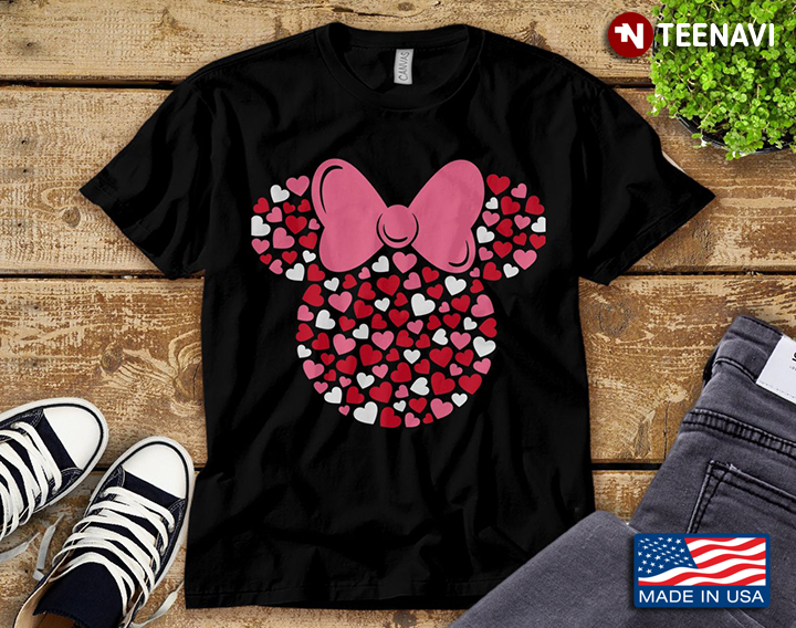 Minnie Mouse Face Full Of Hearts Disney Character