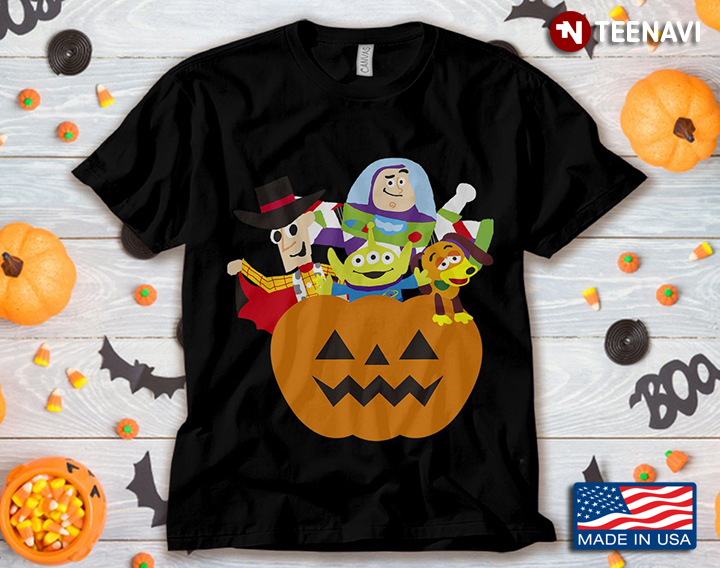 Toy Story Characters And Jack O' Lantern for Halloween