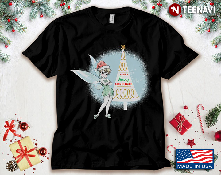 Tinker Bell With Santa Hat Have A Sassy Christmas