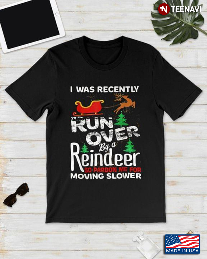 I Was Recently Run Over By A Reindeer So Pardon Me For Moving Slower for Christmas