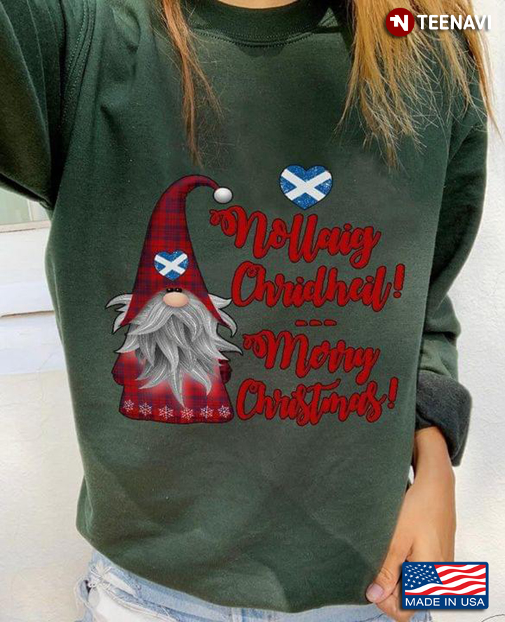Gnome Scotland Nollaig Chridheil Merry Chrismas