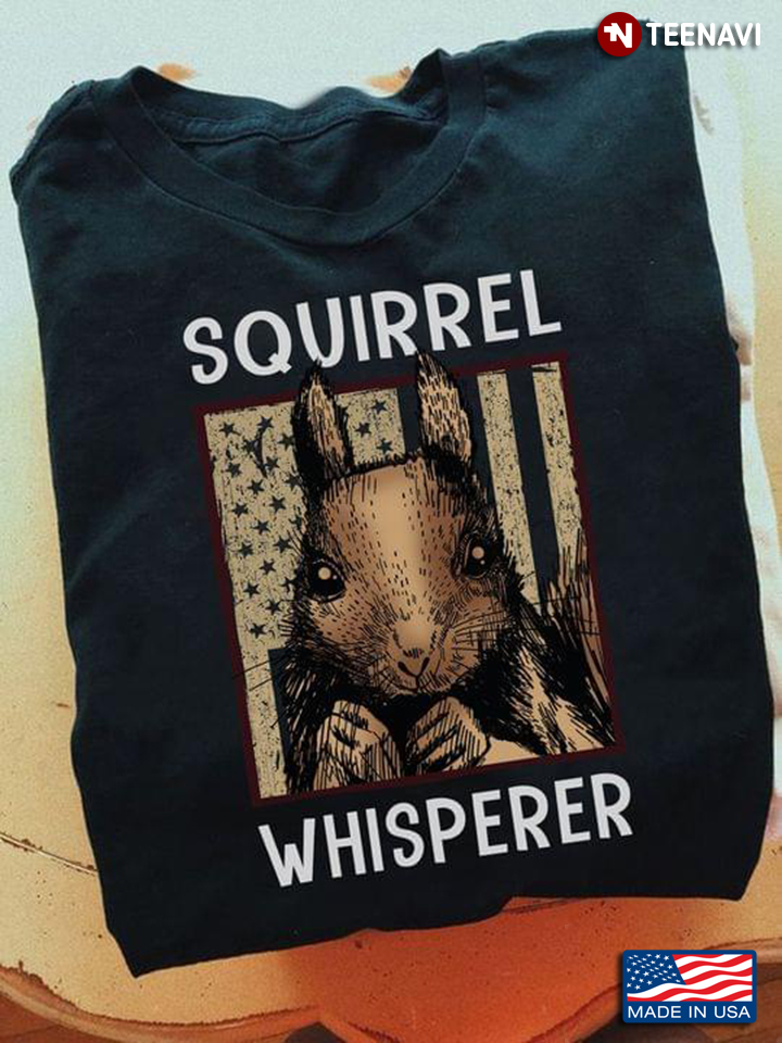 Squirrel Whisperer American Flag for Animal Lover