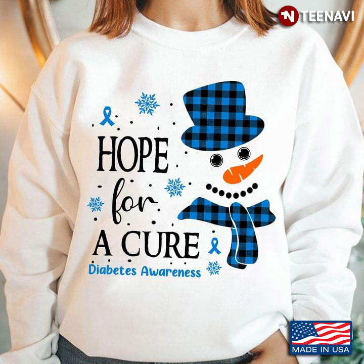 Snowman Hope For A Cure Diabetes Awareness for Christmas