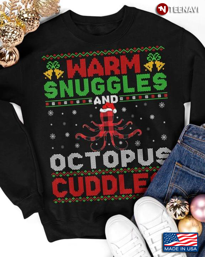 Warm Snuggles Octopus Cuddles Ugly Christmas