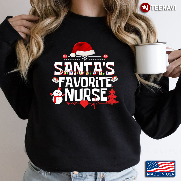 Santa's Favorite Nurse Merry Christmas Gifts for Nurse