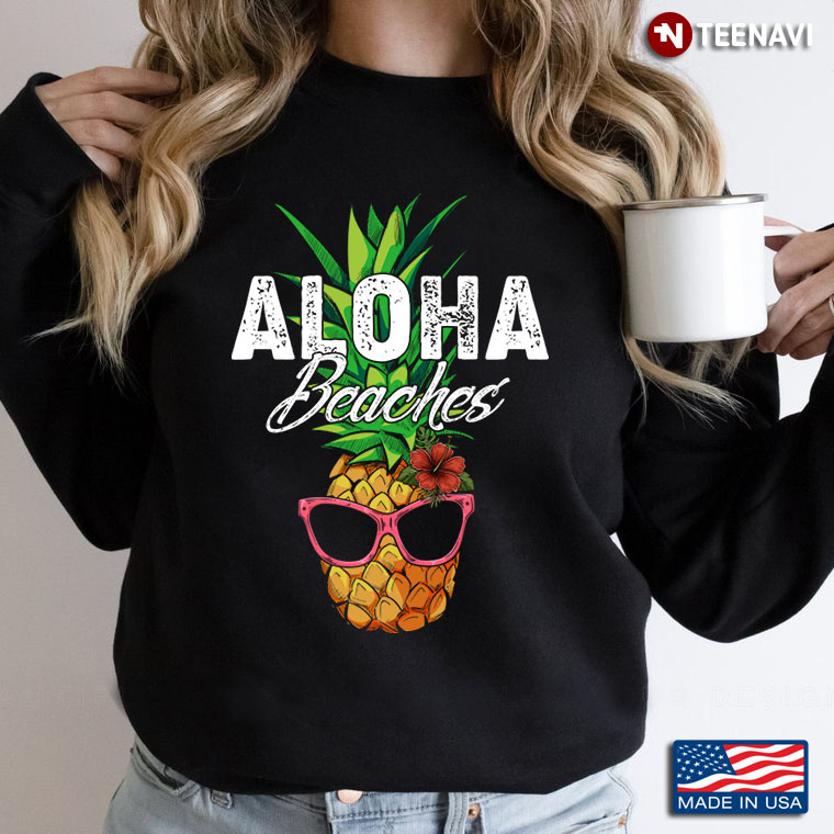 Aloha Beaches Cool Pineapple With Sunglasses