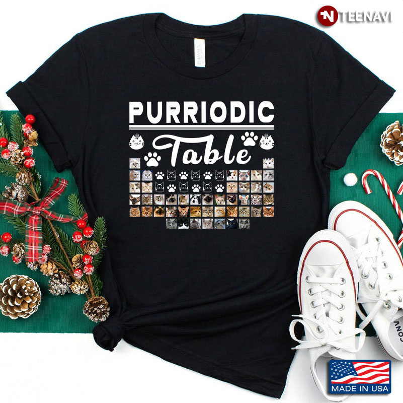 Purriodic Table Cat Periodic Table for Cat Lover