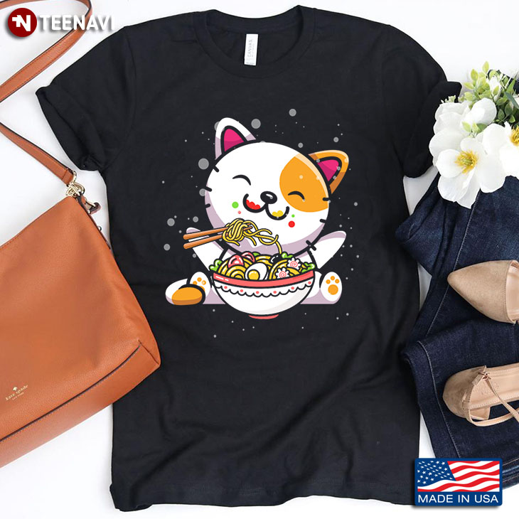 Adorable Cat And Ramen Noodle Lovely Style