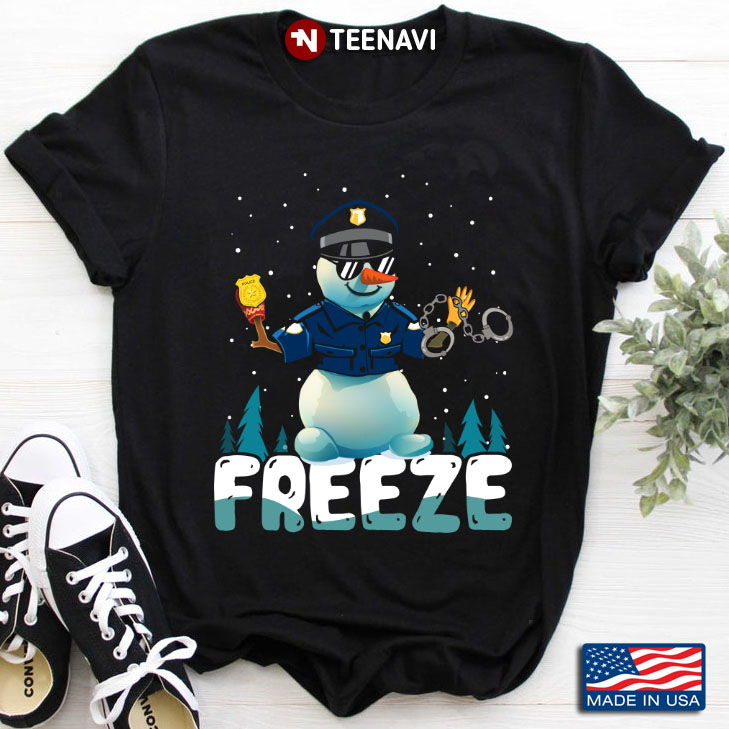 Freeze Police Officer Snowman for Christmas