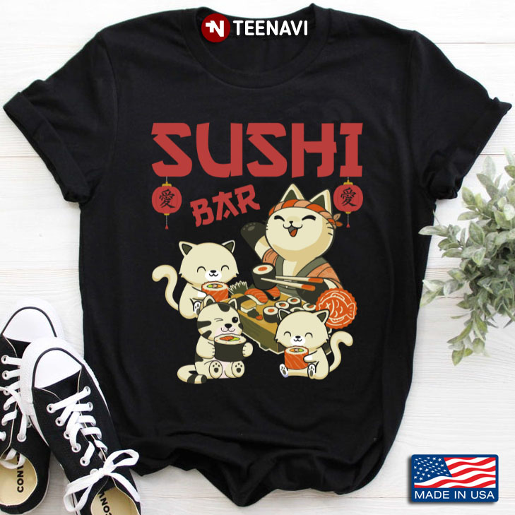 Sushi Bar Funny Cats for Sushi Lover