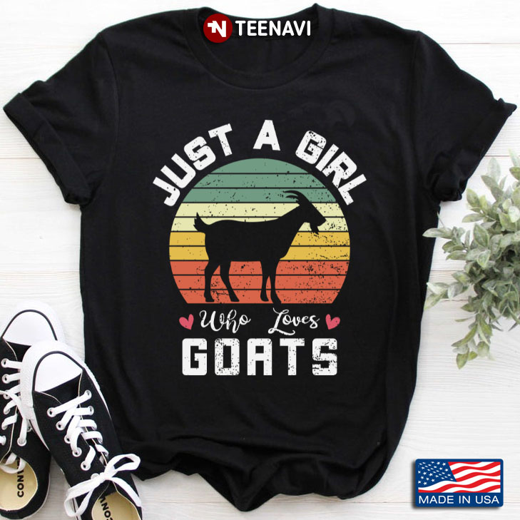 Vintage Just A Girl Who Loves Goats for Animal Lover