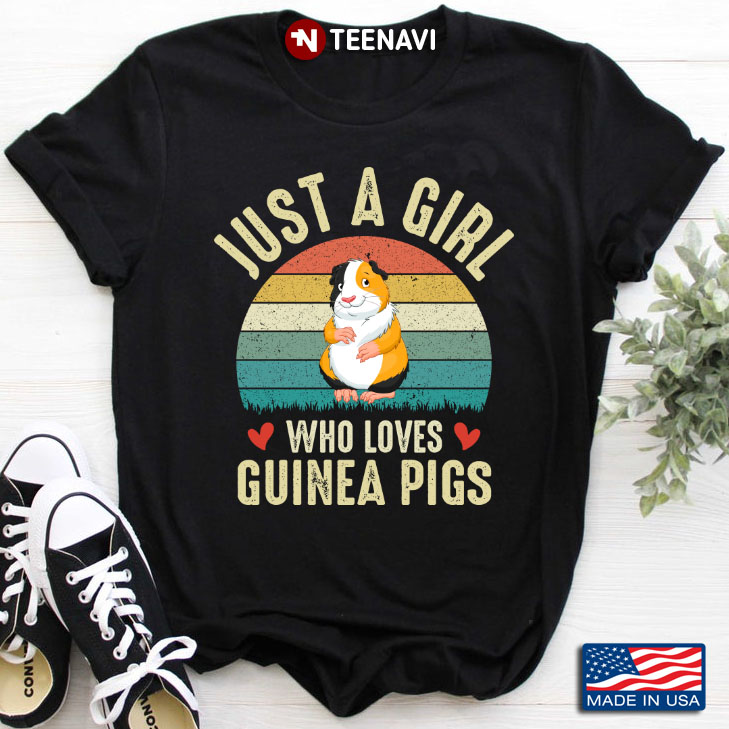 Vintage Just A Girl Who Loves Guinea Pigs for Animal Lover