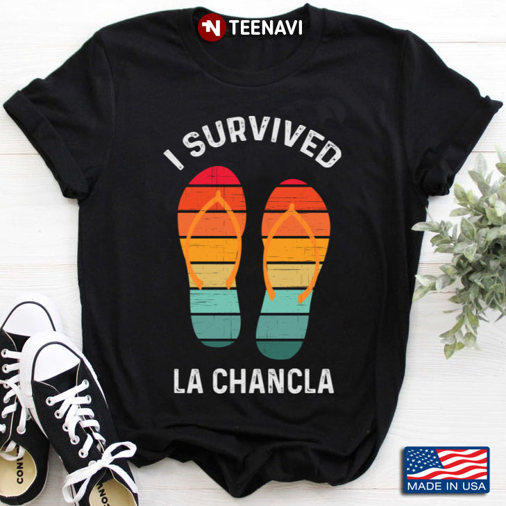 Vintage Flip Flops I Survived La Chancla Funny Spanish