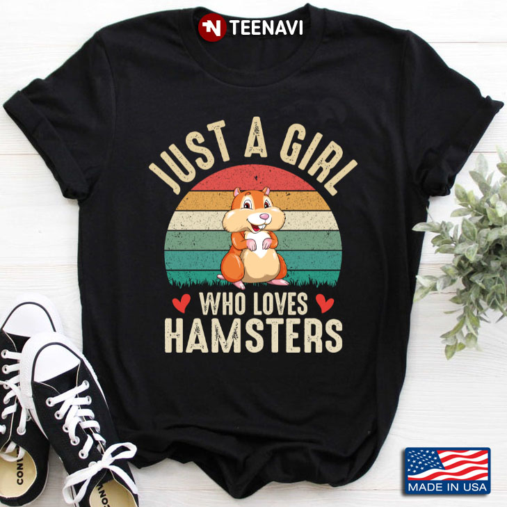 Vintage Just A Girl Who Loves Hamsters for Animal Lover