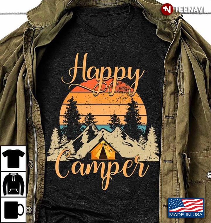 Vintage Happy Camper Gifts for Camp Lover