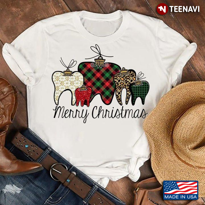 Merry Christmas Funny Teeth Leopard Gifts for Dentist