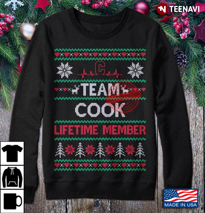 Team Cook Lifetime Member Ugly Christmas