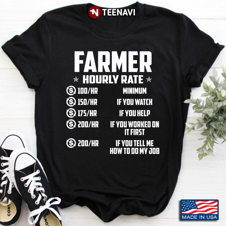Farmer Hourly Rate Gifts for Farmer