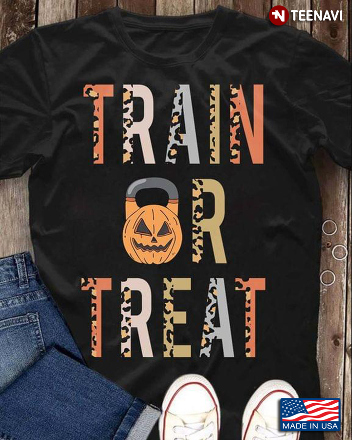 Funny Train Or Treat Pumpkin Kettlebell Halloween