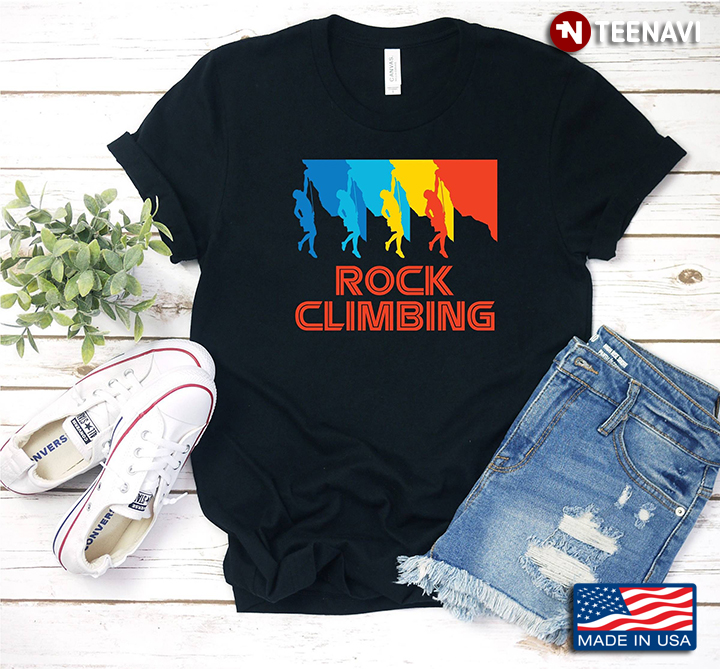 Rock Climbing Gift Vintage Retro Bouldering Mountain Climber Zip