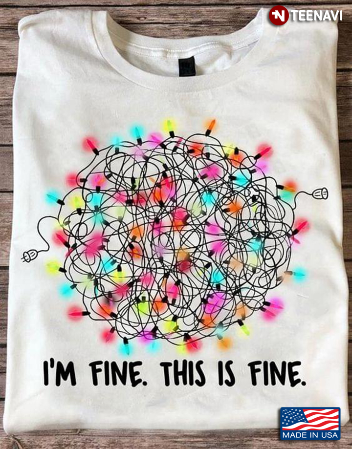 Funny Family Christmas Lights I’m Fine Everything Is Fine