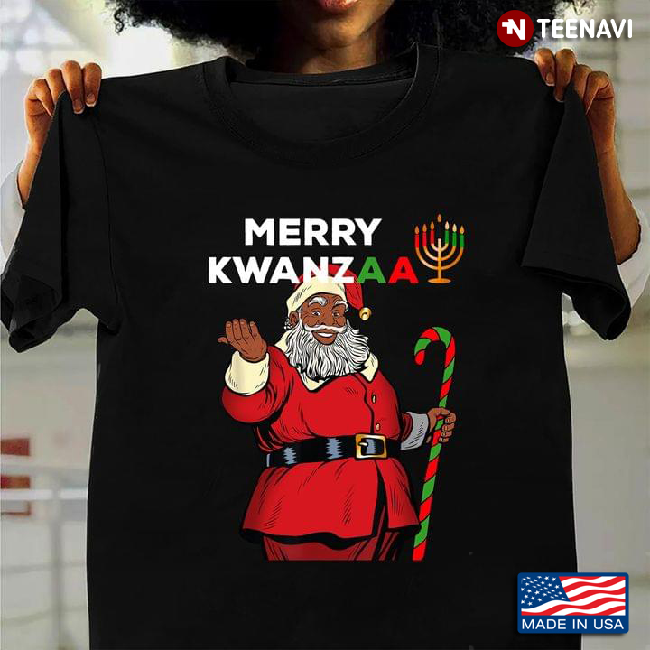 Funny Santa Claus Merry Kwanzaa Black Christmas African American