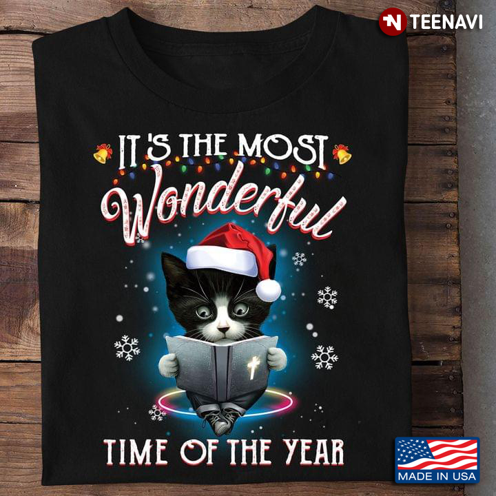 Nice Cat It’s The Most Wonderful Time Of The Year Cat With Bible Verse