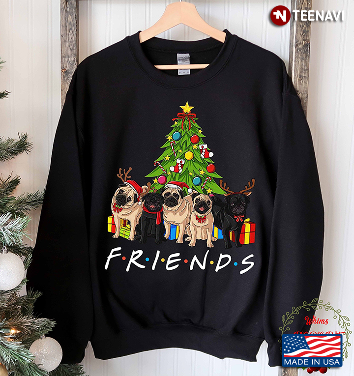 Friends Pug Dog Christmas Pug Lover