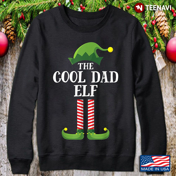 Cool Dad Elf Matching Family Group Christmas Party Pajama