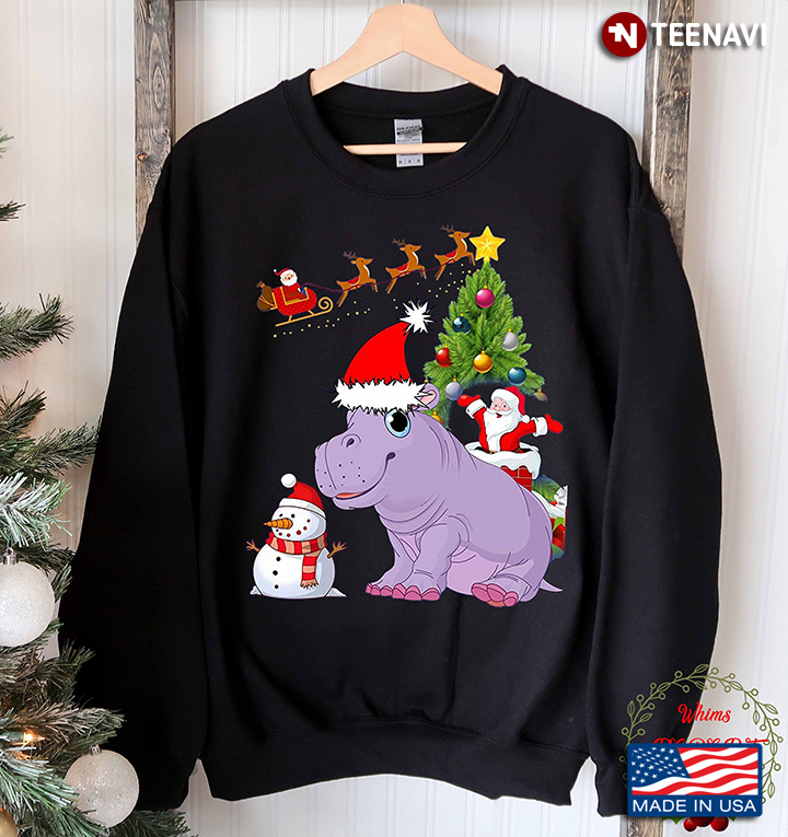 Funny Hippo Christmas Cute Gifts Xmas Costume