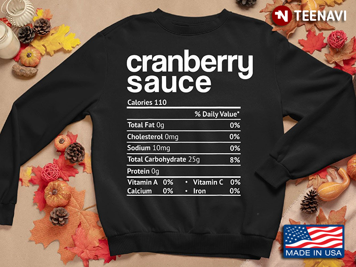 Cranberry Sauce Nutrition Facts Funny Thanksgiving Christmas