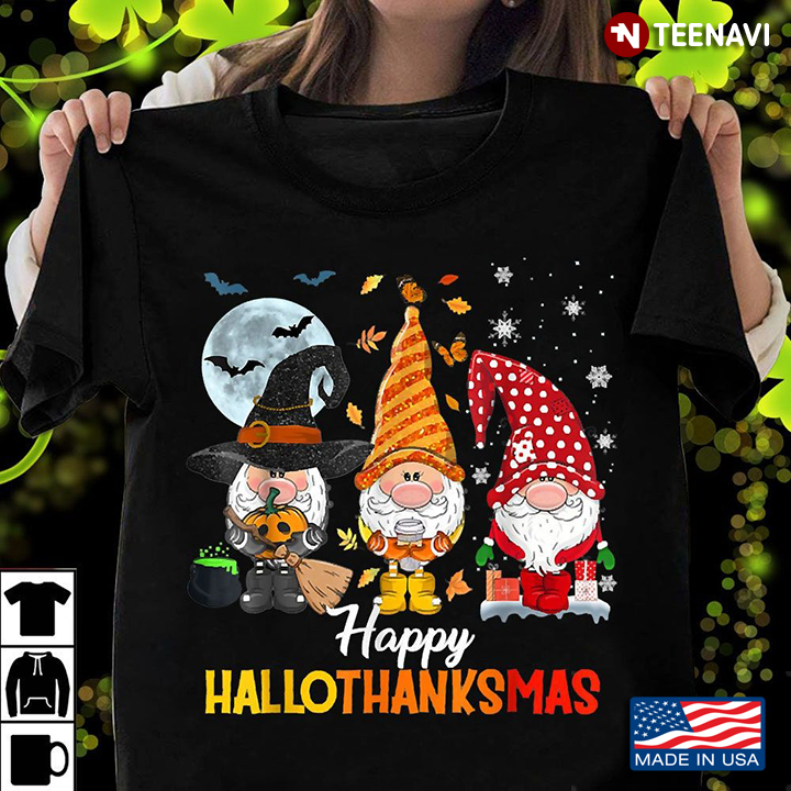 Gnomes Halloween And Merry Christmas Happy Hallothanksmas