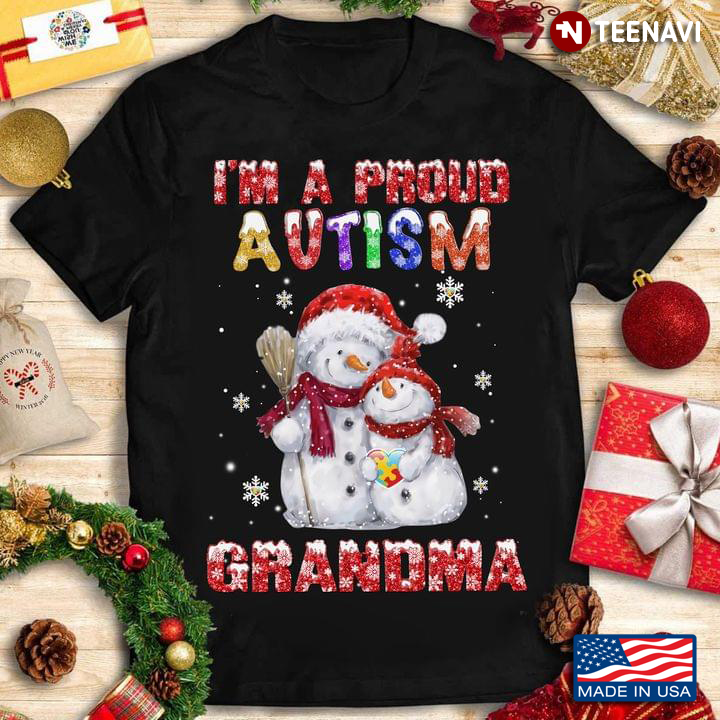 Sweet Snowman I’m A Proud Autism Grandma