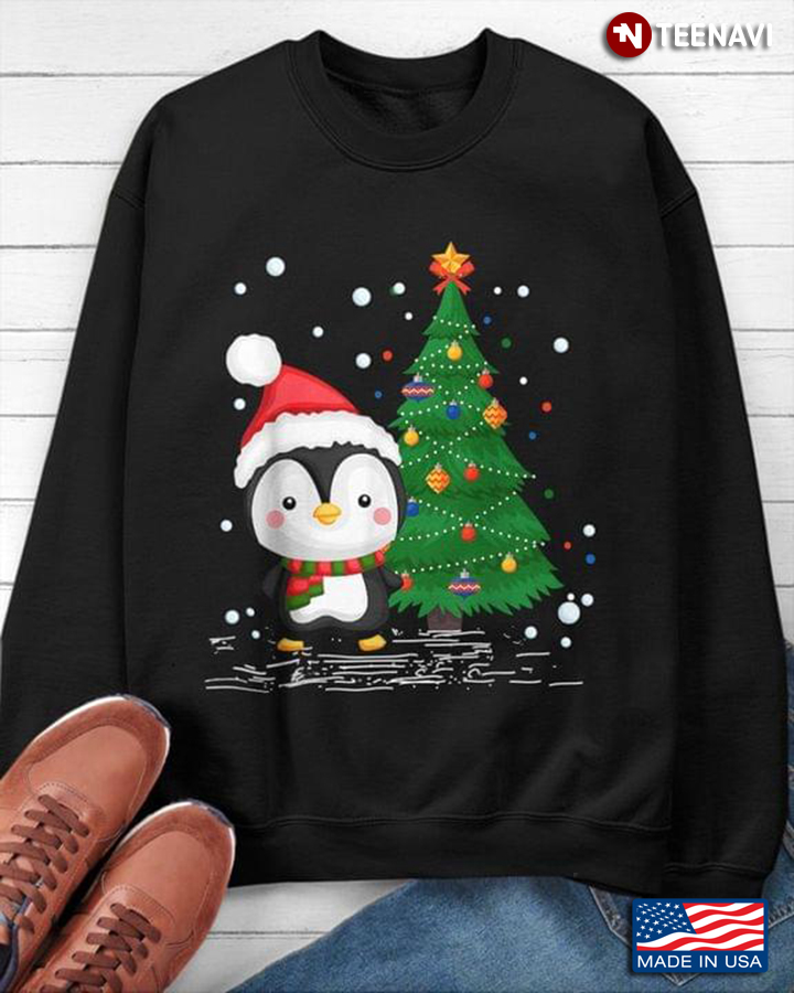 Penguin Christmas Tree Merry Xmas