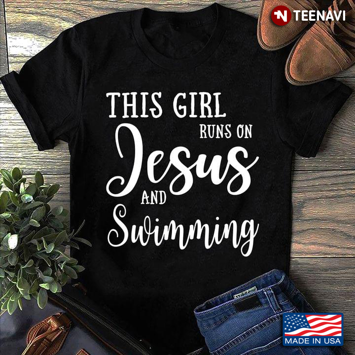 Just A Girl Who Loves Jesus And Swimming Gift