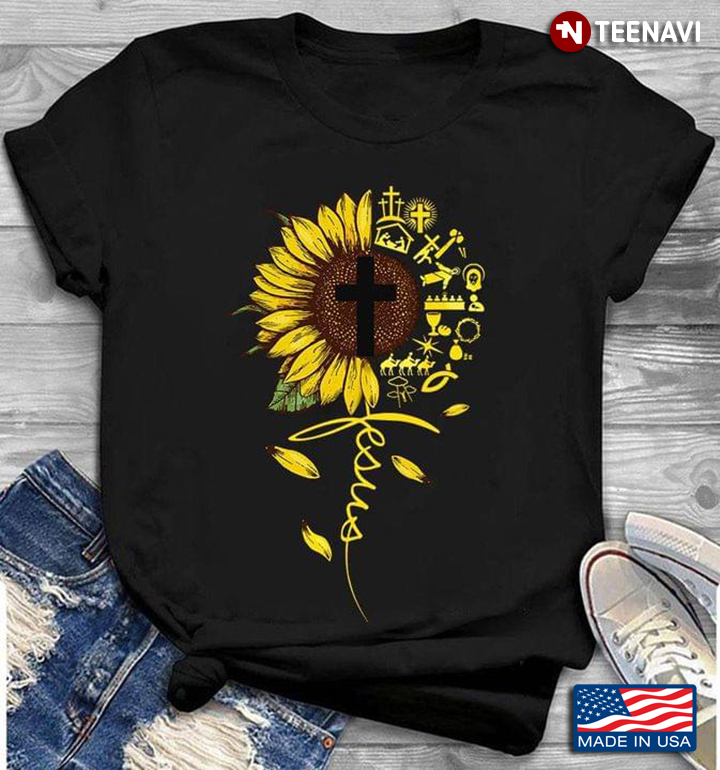 Jesus Sunflower Christian Gift