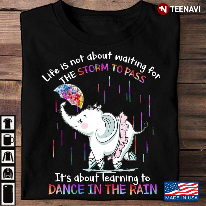 Life Is Not About Waiting For The Storm To Pass Elephant Version