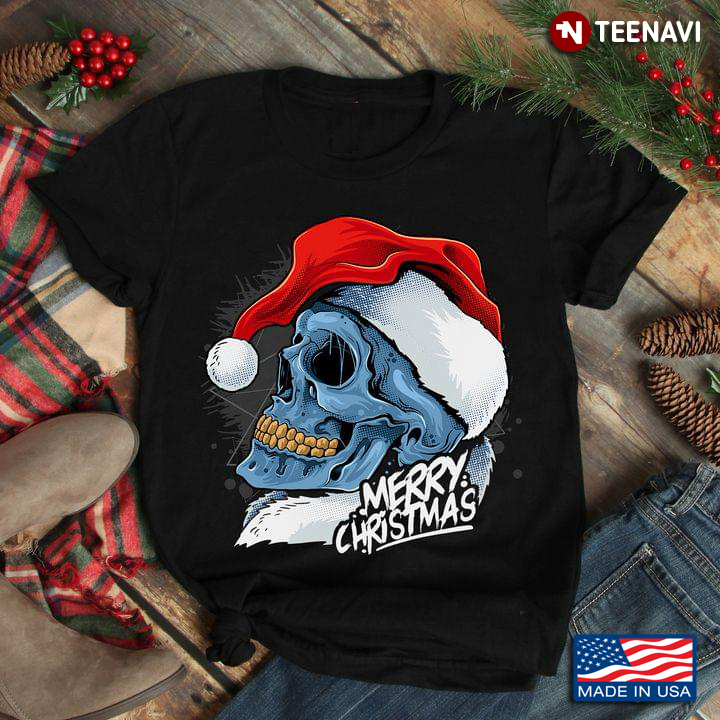 Merry Christmas Funny Anti-Holidays Skull Graphic